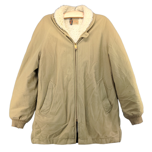 Vintage JC Penney's Sports Outerwear Fleece Sherpa Lined Coat Jacket Mens 38 - Picture 1 of 16